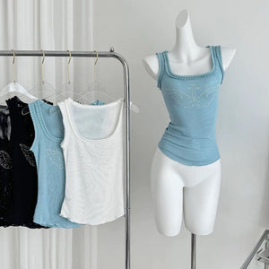Rhinestone Angel Wings Tank Top