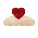 Soft Girl Heart Hair Claw