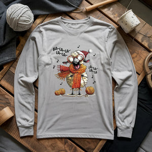 Fa-la-la Knitting Sheep Long Sleeve T-shirt