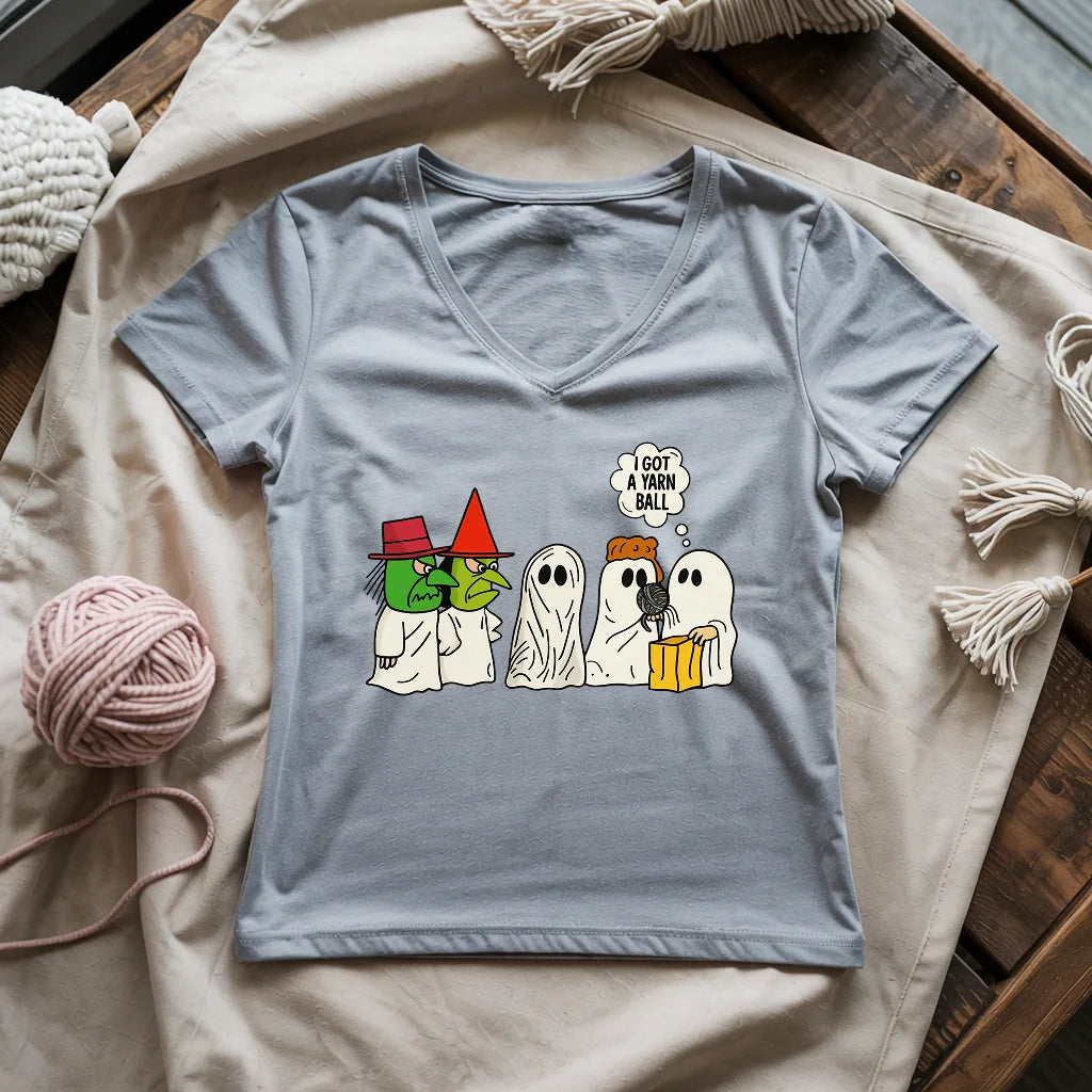 Got A Yarn Ball Lady V-neck