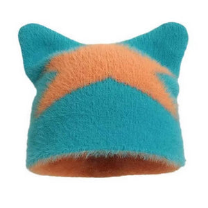 Star Print Cat Ear Hat