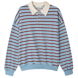 Bonjour Baby Stripe Polo Sweatshirt