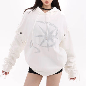 Sun & Moon Rhinestone Hoodie