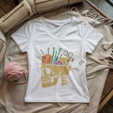 Murder Yarn Lady V-neck