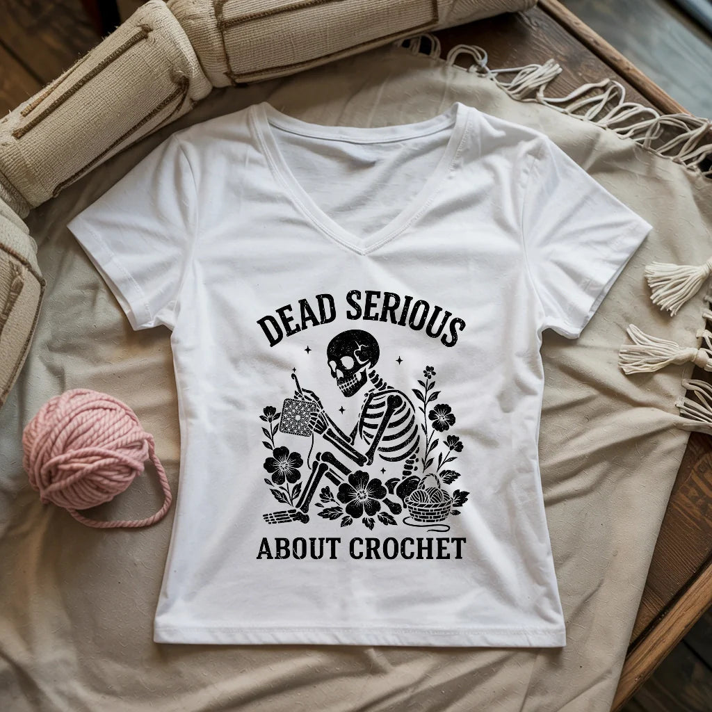 Serious About Crochet Lady V-neck
