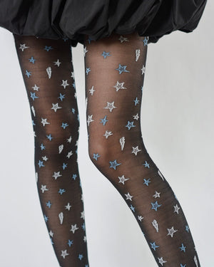 Y2K Star Pattern Tights